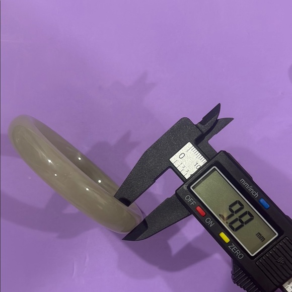 61mm/2.4inch Natural Green Dongling Jade Bangle/Bracelet - Picture 5 of 9